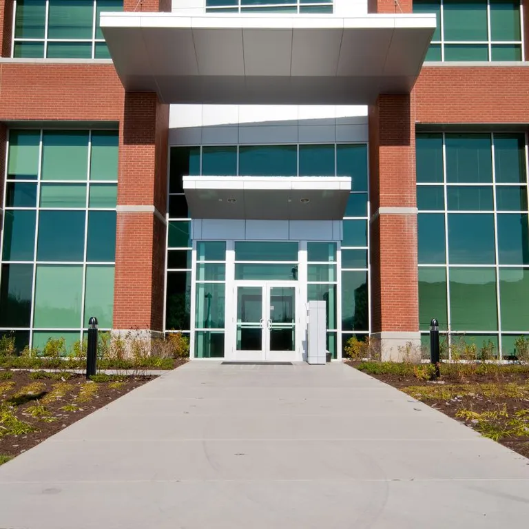 Commercial concrete entrance installation