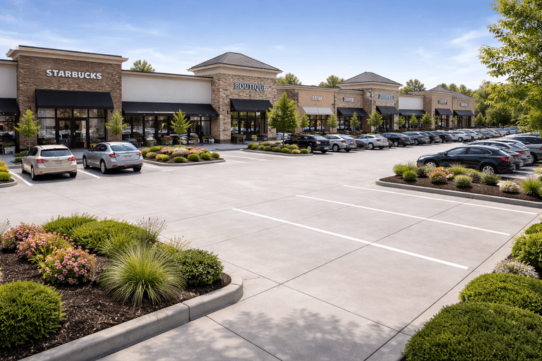 Commercial walkways and driveways concrete work